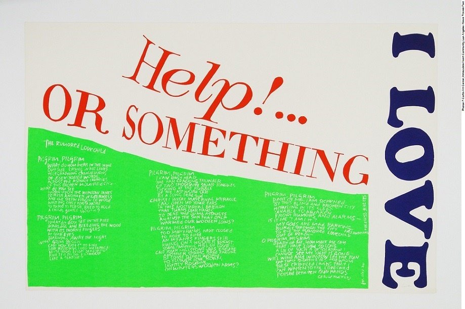Corita Kent - Help or Something, Silkscreen Print on Paper