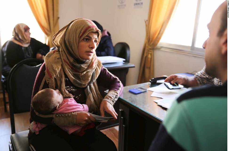 Samira visits one of UNHCR’s community centers in Aleppo